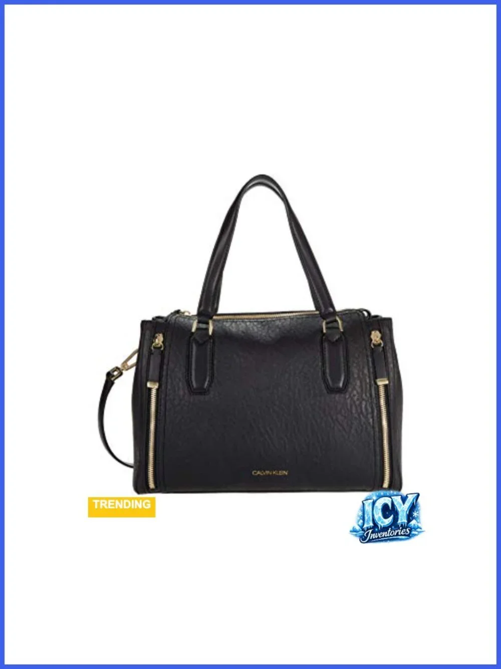 Vegan Leather Satchel Bag with Pockets Adjustable Crossbody Strap
